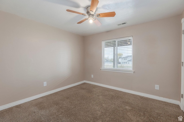 1278 E 530 N, American Fork, UT 84003 - carpeted spare room featuring visible vents, ceiling fan, and baseboards