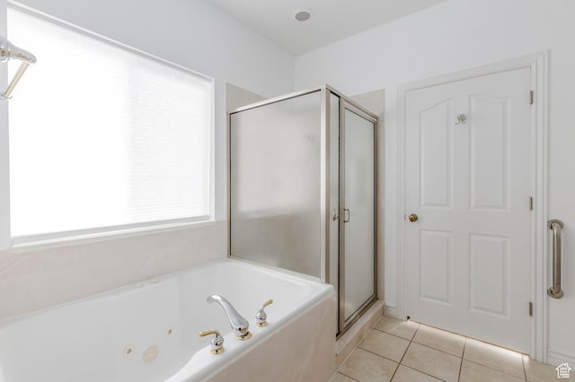 1278 E 530 N, American Fork, UT 84003 - bathroom with a shower stall, tile patterned flooring, and a whirlpool tub