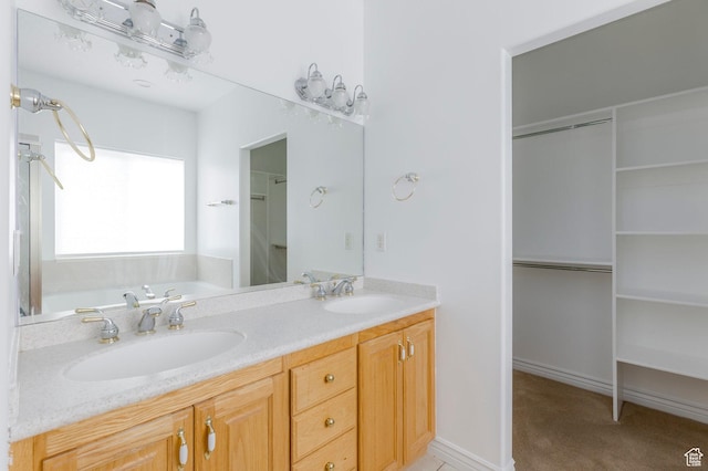 1278 E 530 N, American Fork, UT 84003 - full bathroom with a sink, a spacious closet, double vanity, and a bath