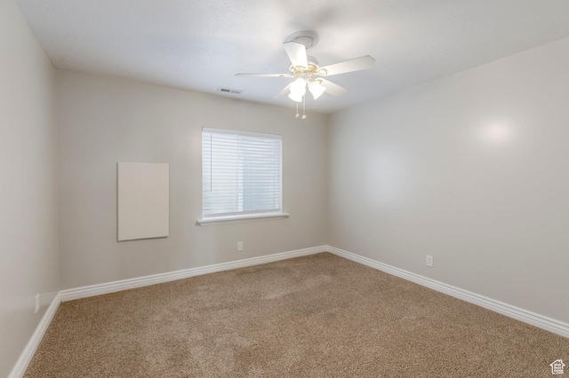1278 E 530 N, American Fork, UT 84003 - carpeted empty room featuring baseboards, a ceiling fan, and visible vents