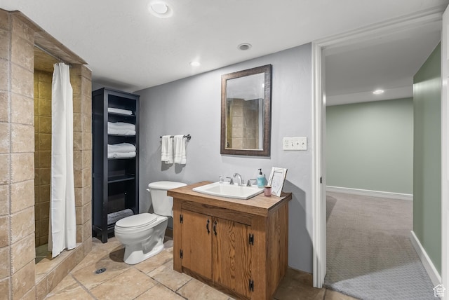 3338 E Creek Rd, Cottonwood Heights, UT 84121 - bathroom with vanity, recessed lighting, and tiled shower