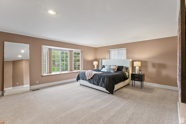 3338 E Creek Rd, Cottonwood Heights, UT 84121 - bedroom featuring light carpet and recessed lighting