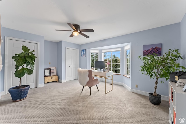 3338 E Creek Rd, Cottonwood Heights, UT 84121 - office space featuring light colored carpet and a ceiling fan