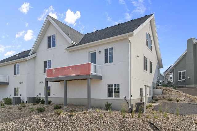 3622 W Harvest Gold Way, Riverton, UT 84065 - back of house featuring stucco siding and roof with shingles