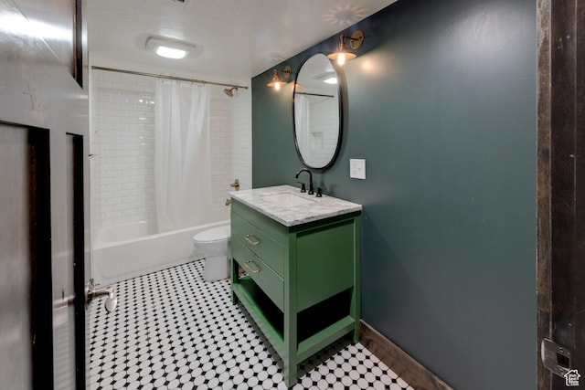284 W Mcgill Blvd, Moab, UT 84532 - full bathroom with toilet, shower / bath combo, vanity, and baseboards