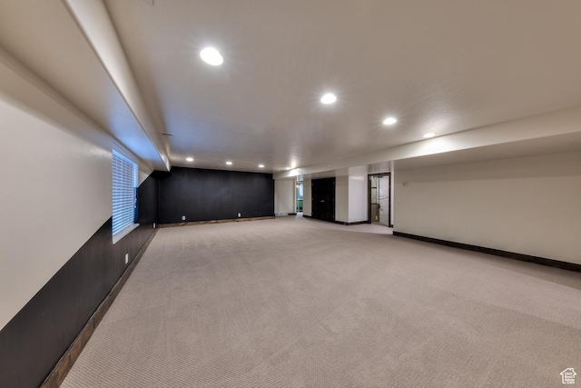 284 W Mcgill Blvd, Moab, UT 84532 - interior space featuring baseboards, recessed lighting, and light carpet