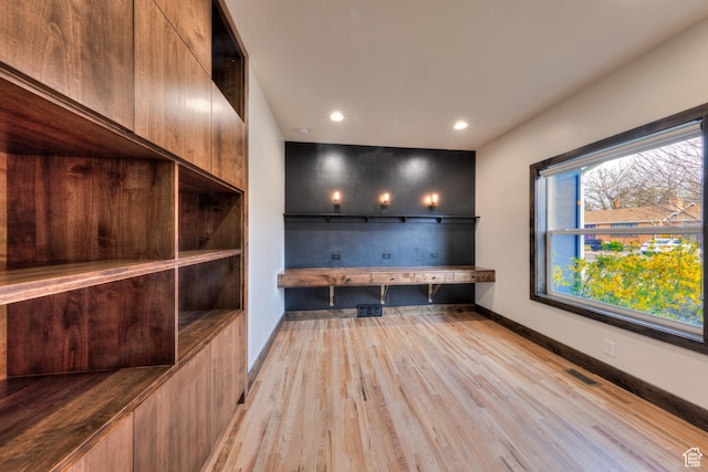 284 W Mcgill Blvd, Moab, UT 84532 - unfurnished office featuring light wood finished floors, baseboards, visible vents, and recessed lighting
