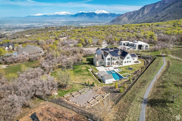 70 E Deer Meadow Ct, Woodland Hills, UT 84653 - birds eye view of property featuring a mountain view