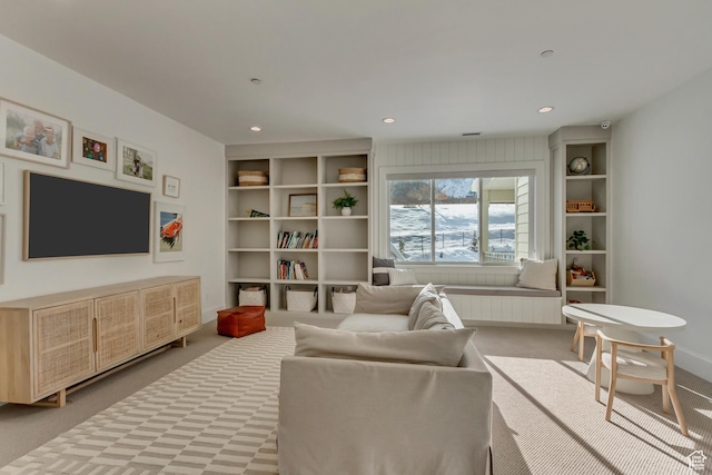 70 E Deer Meadow Ct, Woodland Hills, UT 84653 - sitting room with recessed lighting and carpet