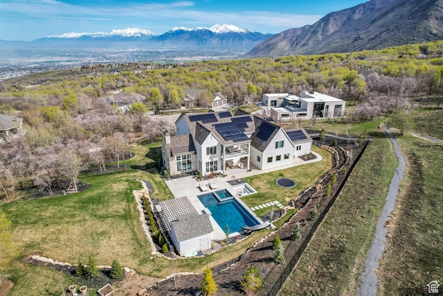70 E Deer Meadow Ct, Woodland Hills, UT 84653 - bird's eye view with a mountain view