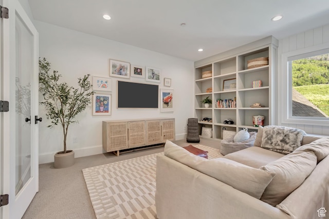 70 E Deer Meadow Ct, Woodland Hills, UT 84653 - living area featuring carpet, recessed lighting, and baseboards