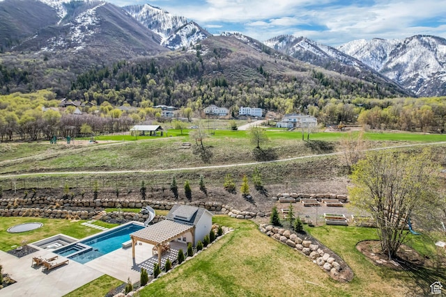 70 E Deer Meadow Ct, Woodland Hills, UT 84653 - drone / aerial view featuring a mountain view