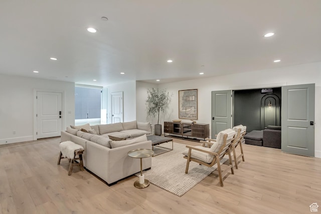 70 E Deer Meadow Ct, Woodland Hills, UT 84653 - living area with recessed lighting and light wood-style flooring