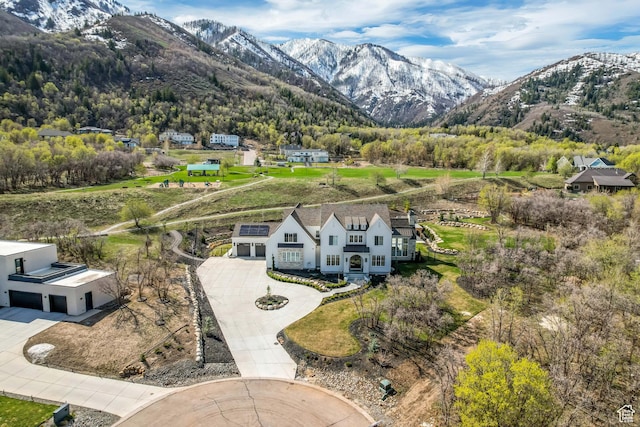70 E Deer Meadow Ct, Woodland Hills, UT 84653 - bird's eye view featuring a mountain view