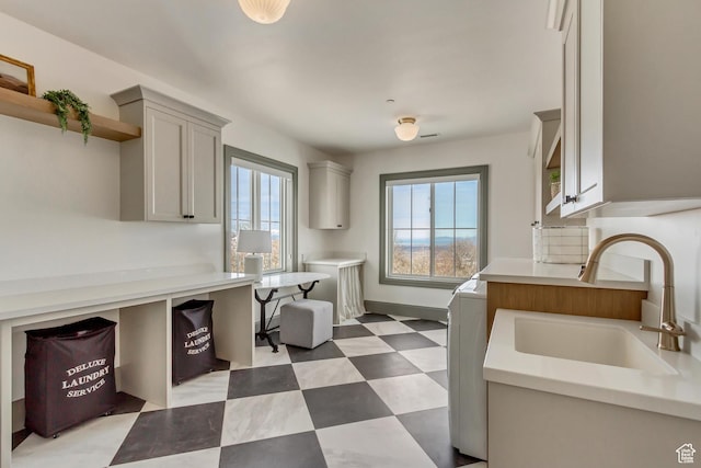 70 E Deer Meadow Ct, Woodland Hills, UT 84653 - interior space with light floors and a sink