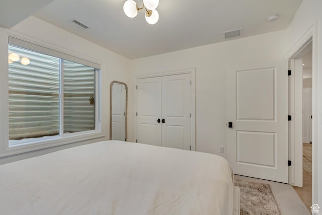 70 E Deer Meadow Ct, Woodland Hills, UT 84653 - bedroom featuring visible vents and a closet
