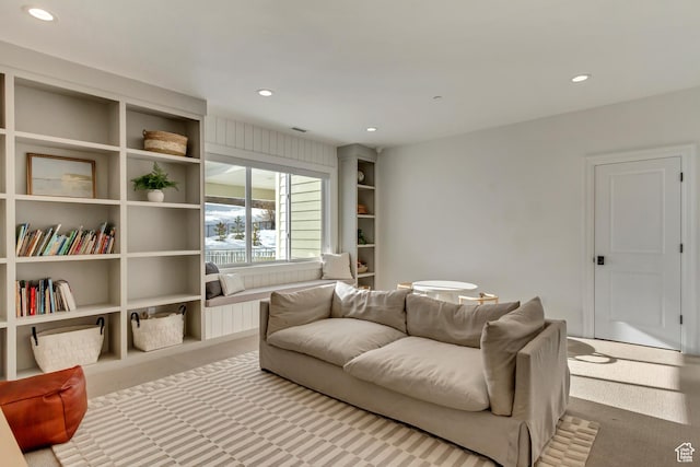 70 E Deer Meadow Ct, Woodland Hills, UT 84653 - living room featuring carpet and recessed lighting