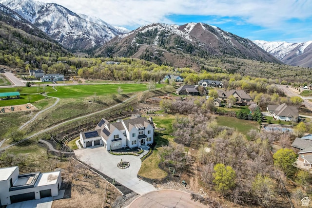 70 E Deer Meadow Ct, Woodland Hills, UT 84653 - bird's eye view featuring a mountain view