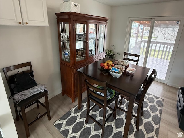 dining room featuring light wood-type flooring