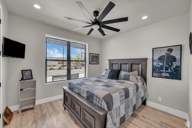 444 S 1530 W, Hurricane, UT 84737 - bedroom with light wood-type flooring, baseboards, and recessed lighting