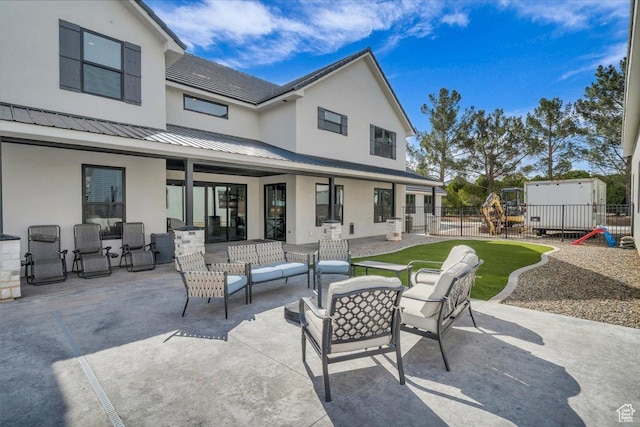 444 S 1530 W, Hurricane, UT 84737 - view of patio featuring fence, a playground, and an outdoor living space