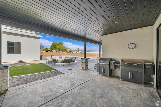 444 S 1530 W, Hurricane, UT 84737 - view of patio / terrace with grilling area, a fenced backyard, and a fenced in pool
