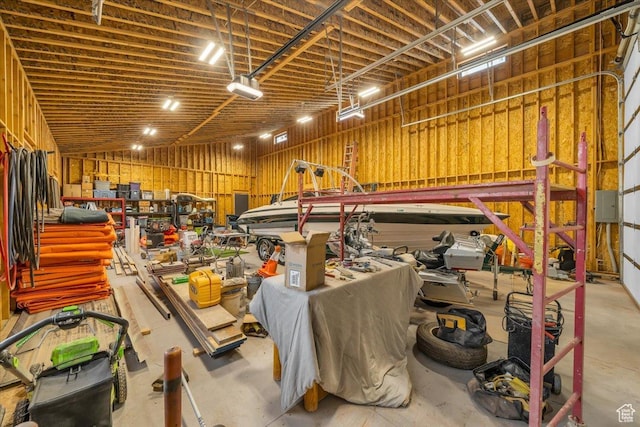 444 S 1530 W, Hurricane, UT 84737 - garage featuring a garage door opener and a workshop area