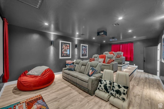 444 S 1530 W, Hurricane, UT 84737 - cinema with recessed lighting, visible vents, baseboards, and wood finished floors