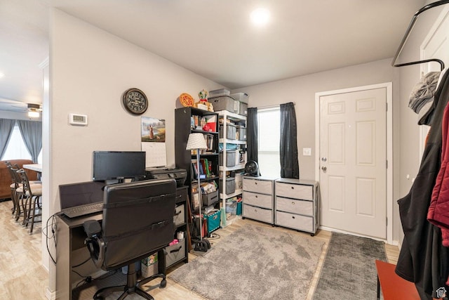 1150 W Red Hills Pkwy Unit 57, Washington, UT 84780 - office with light wood-style flooring and a ceiling fan