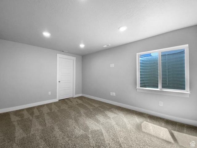 2806 E Crimson Ct, Eagle Mountain, UT 84005 - spare room with visible vents, baseboards, recessed lighting, and carpet