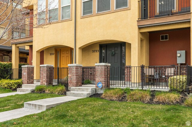 3723 S Gowan Ln W, Salt Lake City, UT 84115 - entrance to property featuring stucco siding