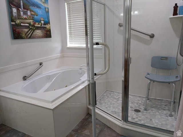 641 W 3550 S, Riverdale, UT 84405 - bathroom featuring a tub with jets and a shower stall