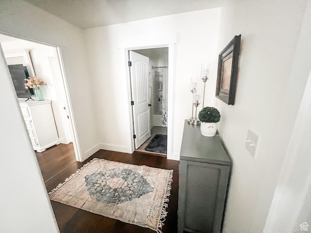2770 S 9500 E, Jensen, UT 84035 - hall with dark wood-type flooring and baseboards