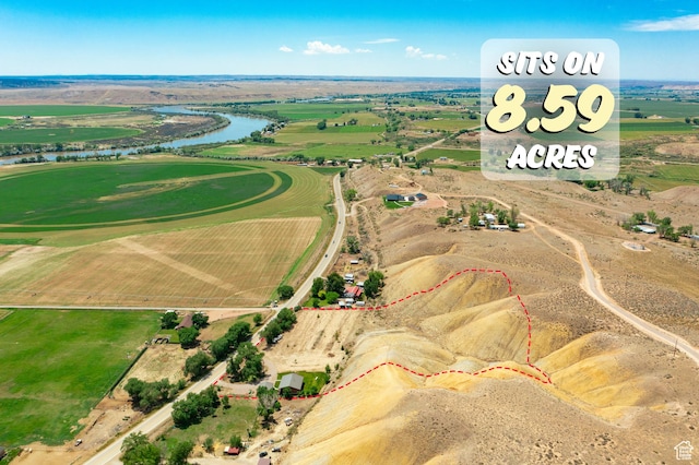2770 S 9500 E, Jensen, UT 84035 - bird's eye view with a water view and a rural view