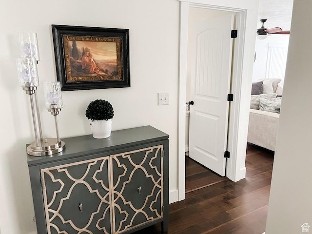 2770 S 9500 E, Jensen, UT 84035 - hall with dark wood-type flooring