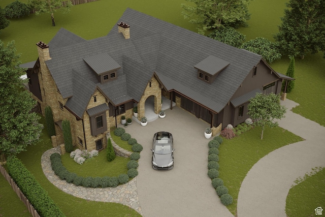 birds eye view of property
