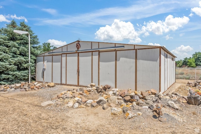 view of pole building