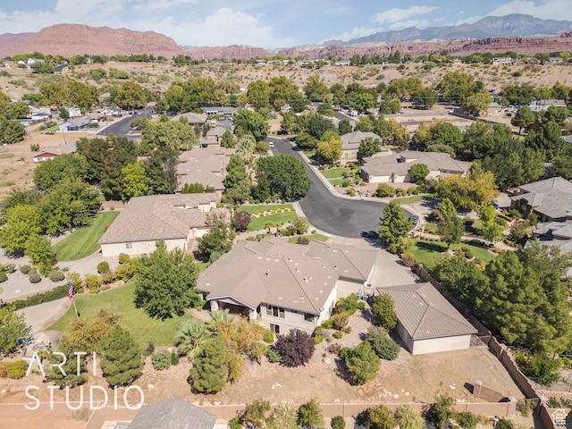 1285 Summerwood Cir, Santa Clara, UT 84765 - aerial view with a mountain view and a residential view
