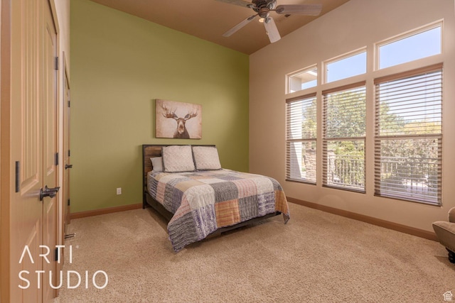 1285 Summerwood Cir, Santa Clara, UT 84765 - bedroom featuring baseboards, a ceiling fan, and carpet floors