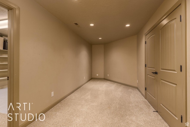 1285 Summerwood Cir, Santa Clara, UT 84765 - empty room with visible vents, baseboards, recessed lighting, and light carpet