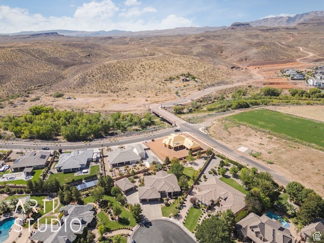 1285 Summerwood Cir, Santa Clara, UT 84765 - drone / aerial view with a mountain view and a residential view