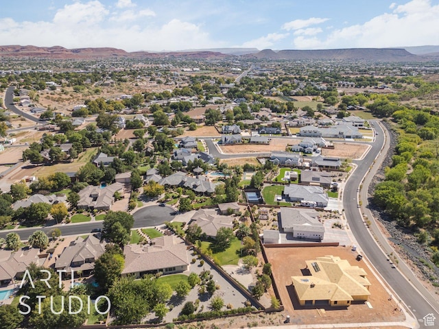 1285 Summerwood Cir, Santa Clara, UT 84765 - birds eye view of property featuring a mountain view and a residential view