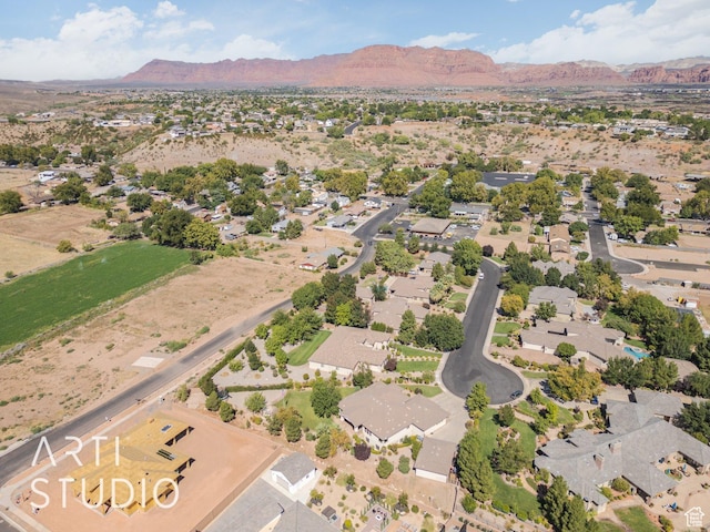 1285 Summerwood Cir, Santa Clara, UT 84765 - bird's eye view with a mountain view and a residential view