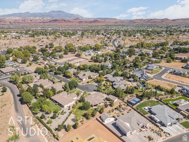 1285 Summerwood Cir, Santa Clara, UT 84765 - birds eye view of property with a mountain view and a residential view