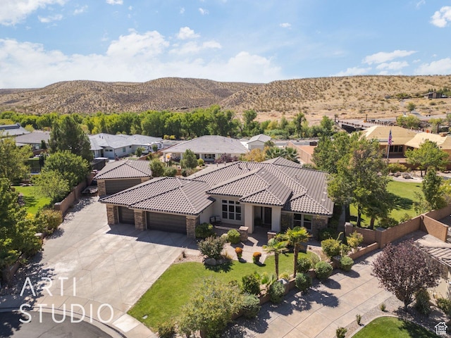 1285 Summerwood Cir, Santa Clara, UT 84765 - bird's eye view with a mountain view