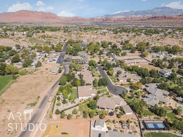 1285 Summerwood Cir, Santa Clara, UT 84765 - drone / aerial view with a mountain view and a residential view