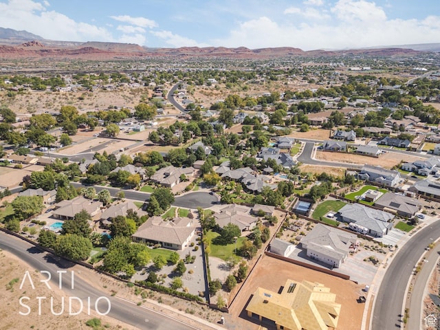 1285 Summerwood Cir, Santa Clara, UT 84765 - birds eye view of property with a mountain view and a residential view