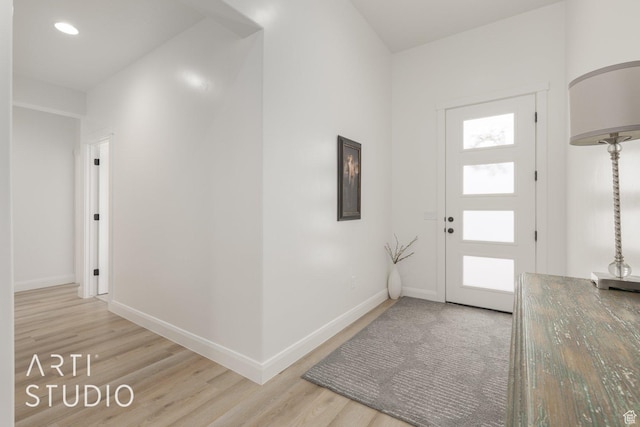 3419 E 3050 S, St George, UT 84790 - entryway featuring baseboards and wood finished floors