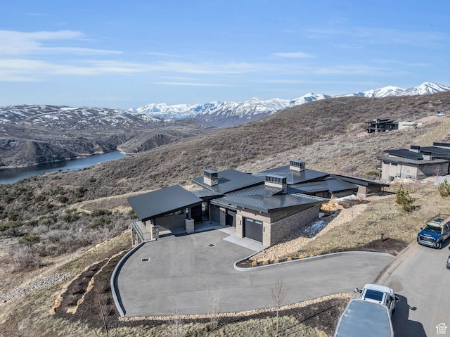 2178 E Lone Peak Ln, Kamas, UT 84036 - drone / aerial view with a water and mountain view