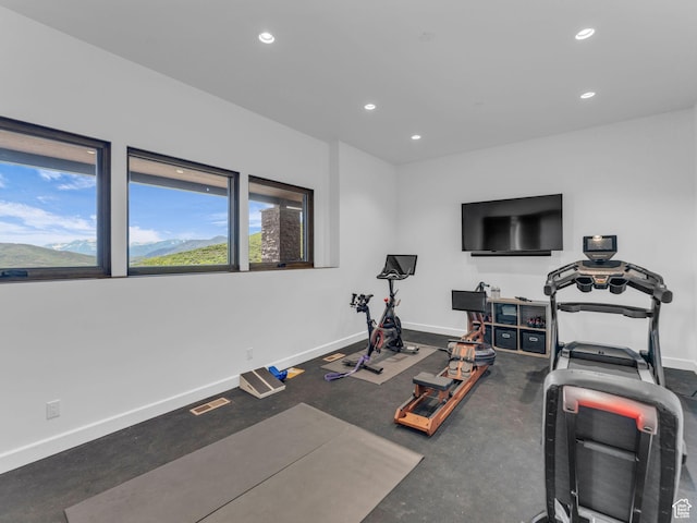2178 E Lone Peak Ln, Kamas, UT 84036 - workout room featuring recessed lighting and baseboards